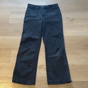 Velvet Heart Mala High Rise Wide Leg Jeans | Black Denim | Size 28